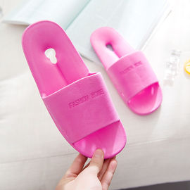 Soft Bathroom Rubber Slippers , Swimming Spa Rubber Slippers With Holes